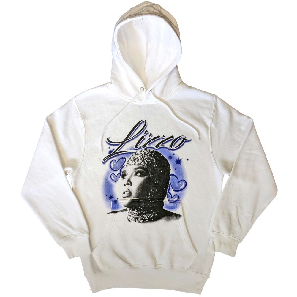 Lizzo - Special Hearts Airbrush Sweat à capuche - Blanc